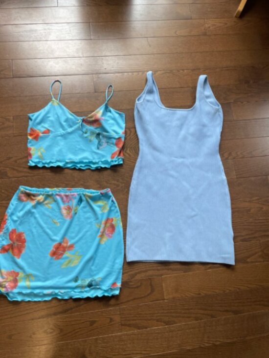 Michelle M Dresses & Skirts - Bundle of summer ,Windsor, mini dress , tropical set sz L, likenew